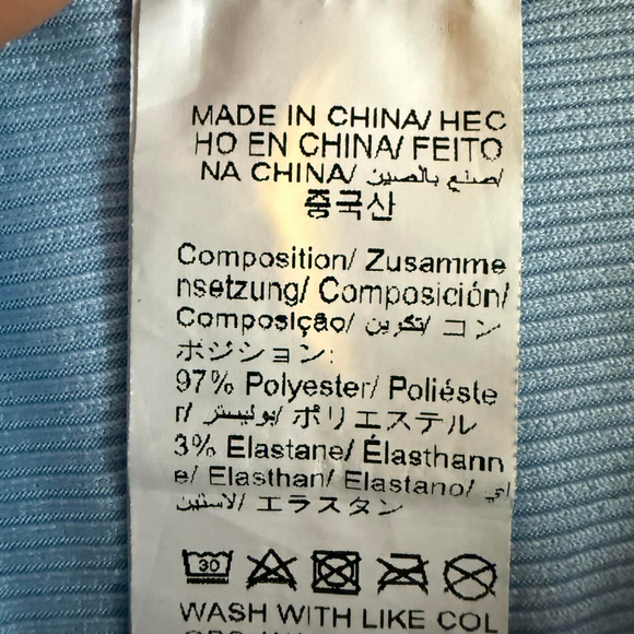 Women's SHEIN Light Blue Ribbed Mock Neck Zip-Up Tank Top M - Picture 7 of 9